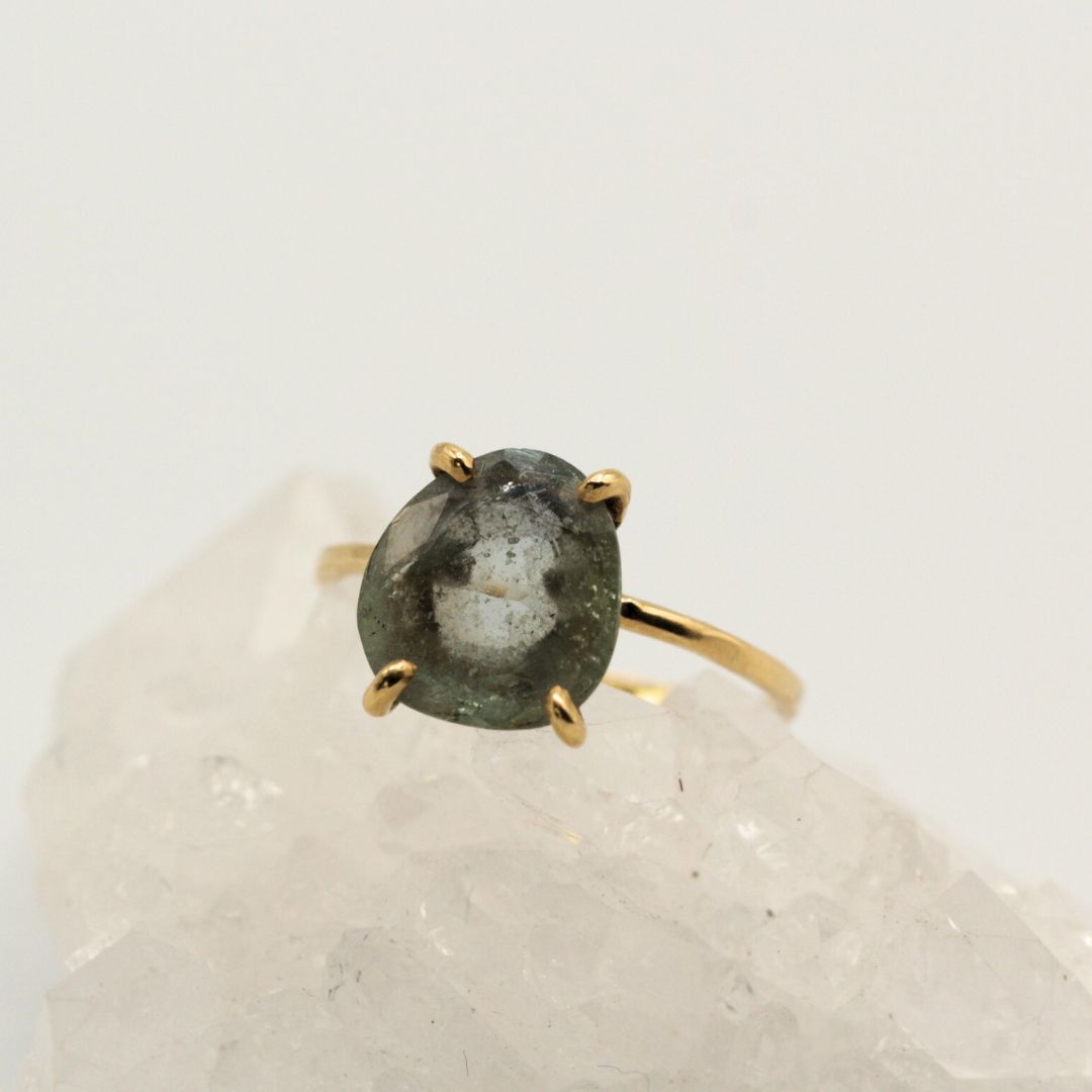 Sapphire ring, gold, natural sapphire, colored stone, gift