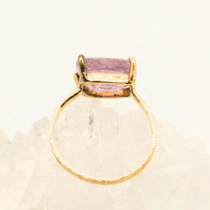Diaspore ring, gold, natural diaspore, colored stone, gift