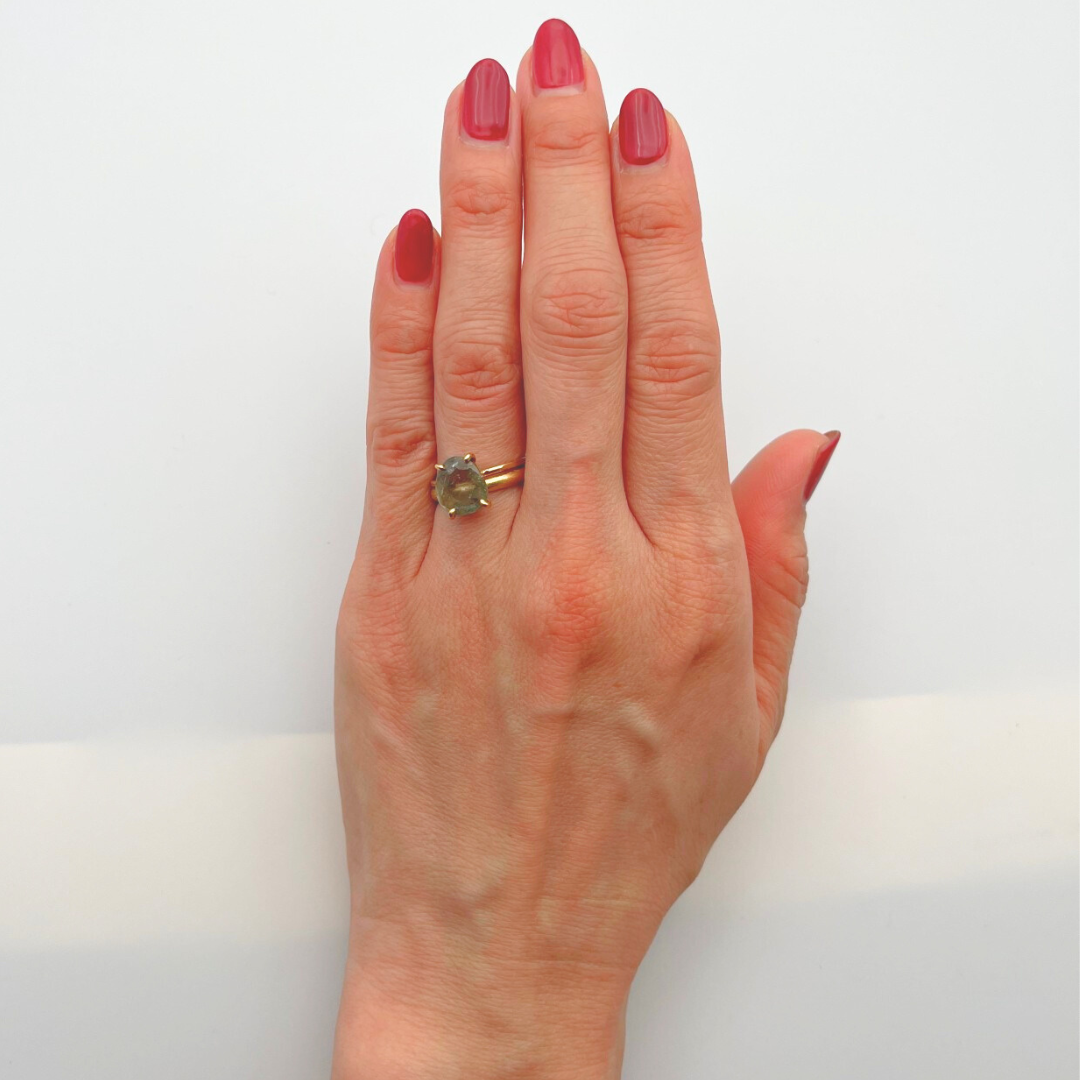 Sapphire ring, gold, natural sapphire, colored stone, gift